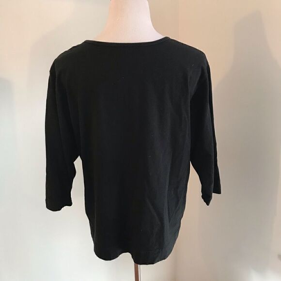 Long Sleeve Christmas T-Shirt Joy In Buttons Sz L - Picture 3 of 5